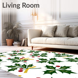 Festive Holly Berry Wreath Decorative Area Christmas Holiday(Green)