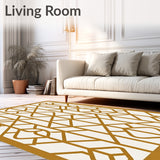 Interlocking Lattice Reversible Versatile Contemporary(Gold)