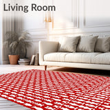 Cane Lattice with Vintage Checkerboard Detailing(Red)
