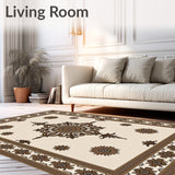 Ornamental Faded Timeless Enchanting Authentic Stylish(Beige)