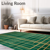 Sleek Modern Hallway Runner(Green)