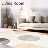 Elegant with Abstract Geometric Rings and Gradient(Beige)