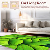 Botanical Green Monstera Leaf Bathroom Non Slip(Green)