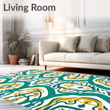 Southwestern Lattice with Abstract Animal Inspired Accents (Teal)