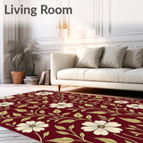 Classic Floral Vine with Botanical Garden Inspiration(Burgundy)