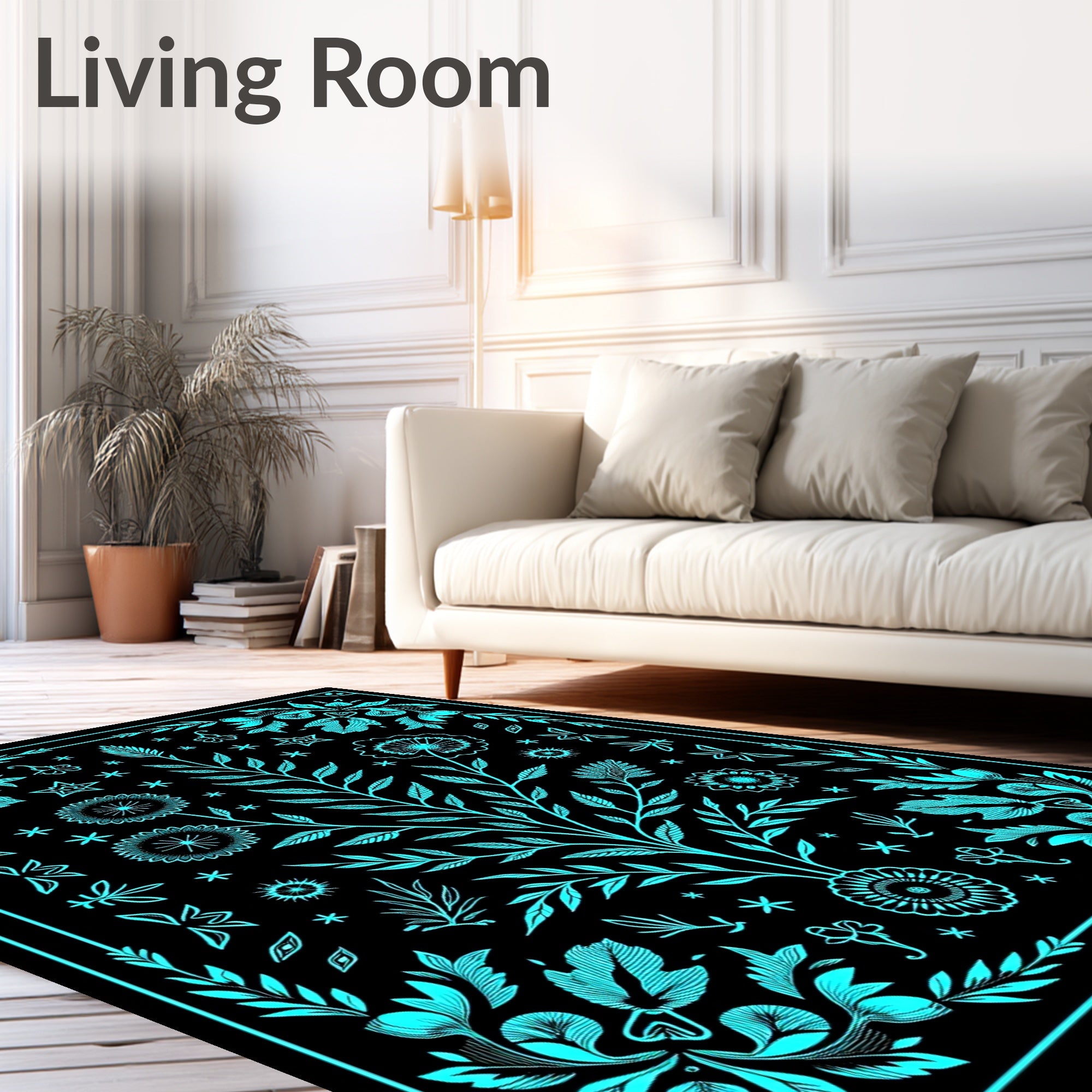 Enchanted Botanical Garden With Mystical Floral (Black) - ODIKA