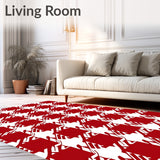 Festive Gingham Cabin Tapestry(Red)