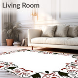 Harvest Woodland Pathway Design with Scattered Pinecones and Rustic Florals(Red)