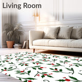 Vintage Holly Berry Vine with Botanical Christmas Wreaths(White)