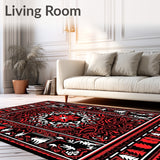 Festive Snowflake Medallion with Elegant Pine Tree Motifs(Black)