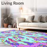 Boho Dreamcatcher with Interlocking and Feather Motifs (Purple)