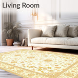 Ethereal Beige Runner for Hallway Central Asian Style(Beige)