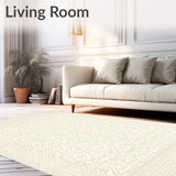 Neutral Diamond Runner with Non Slip Backing and Pet Friendly Design(Beige)