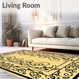 Traditional Blossom Vine Labyrinth Symmetrical Dynasty(Yellow)