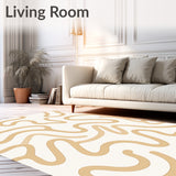 Luxurious with Swirling Abstract Waves and Elegant Flow (Beige)