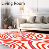 Swirling Spiral Contemporary with Curved Artistic(White)