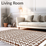 Lattice with Sacred Symbol Motifs(Brown)