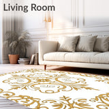 Floral Scrollwork Interlocking Filigree Modern Botanical (Gold) - ODIKA