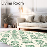 Damask Ornamental Scrollwork Floral Majesty(Green)