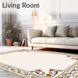 Elegant Bordered Floral Vine Decorative (Ivory)