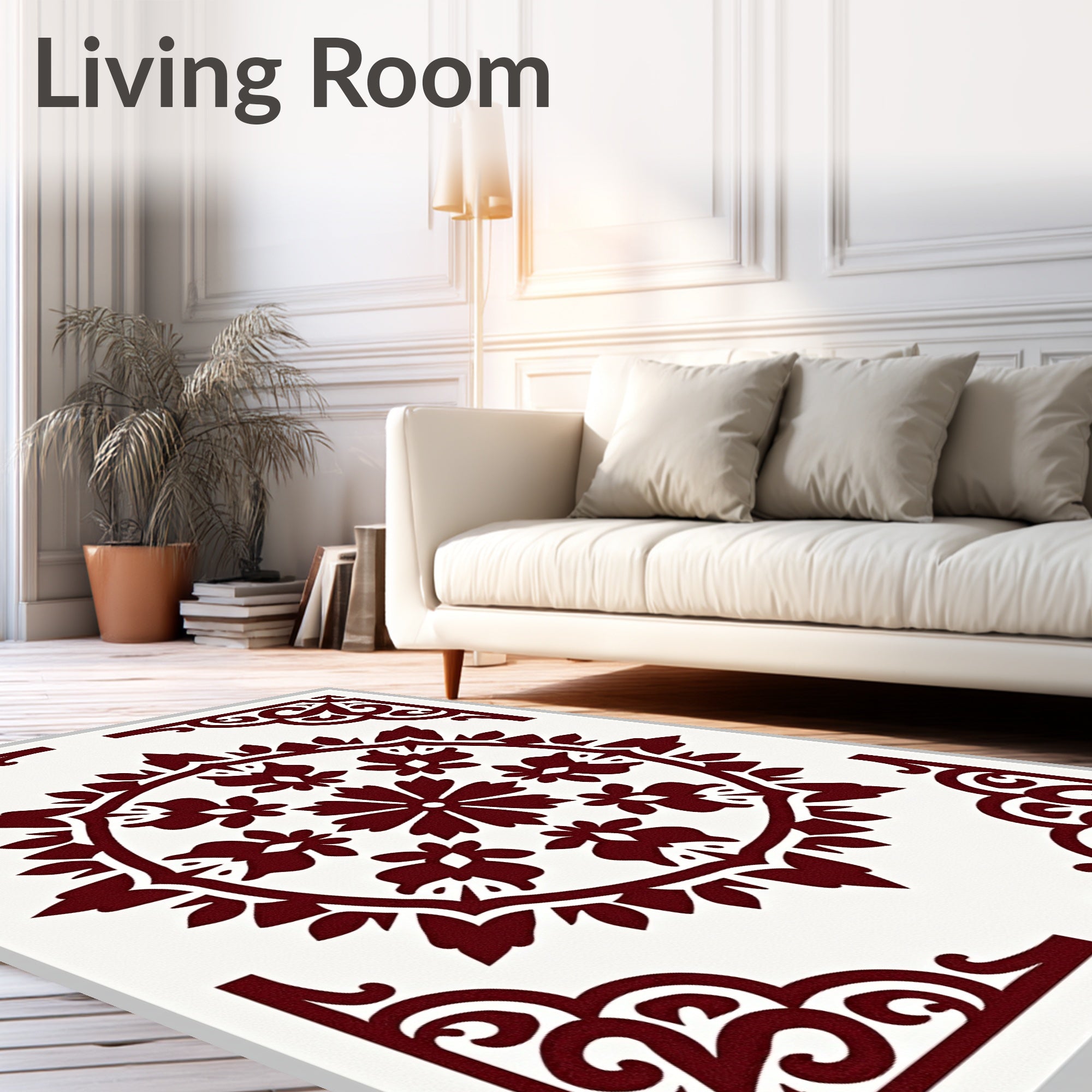 Blossom Medallion Faded Artisan (Maroon) - ODIKA