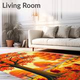 Autumn Harvest Symphony Decorative Half Moon(Orange)