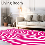 Retro Chevron Waves Graphic Contemporary (Pink) - ODIKA