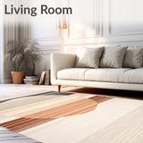 Elegant Round with Interwoven Stripes and Texture(Beige)