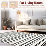 Elegant Zebra Inspired Contrast with Modern Horizontal Line(Black)