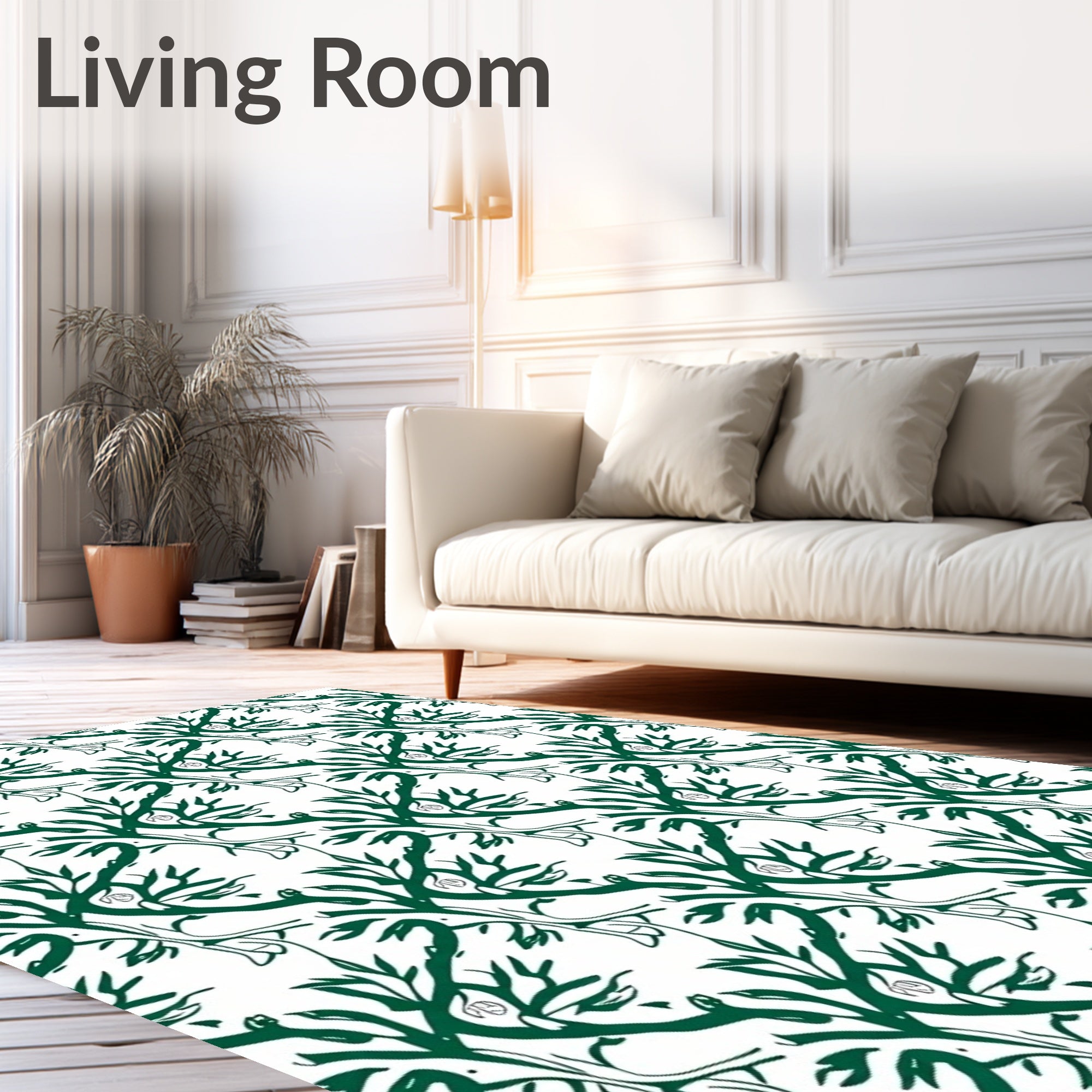 Enchanted Forest Canopy with Leafy Branch Network (Green) - ODIKA