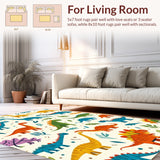 Ancient Dinosaur Anatomy Artistic for Playful Spaces(Blue)