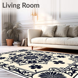 Blooming Garden Medallion Vintage Floral Artistry(Black)