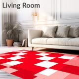 Classic Checkered with Bold Contrast and Crisp Lines(Red)