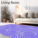 Abstract Floral Swirl Design with Layered Botanical Motifs(Purple)