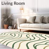 Zen Wave Abstract Decorative Artisan Distinctive(Beige)