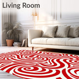 Holiday Spiral Semi Circle Entrance with Twisted Motifs(Red)