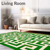 Playful Adventure Area with Beige Base and Lush Green Maze for Kids(Green)