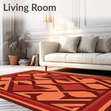 Weatherproof Collection with Interlocking Motifs(Red)