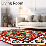 Southwestern Desert Bloom Corridor with Fringe(Red)