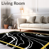 Elegant Veined Stone Abstract Luxe(Black)