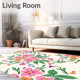 French Provincial Floral Bouquet Hand Hooked Design(Pink)