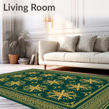 Nordic Snowflake Medallion with Interlocking Filigree and Festive Motifs(Green)