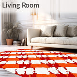 Festival Lattice Plaid Abstract Expressionist(Orange)