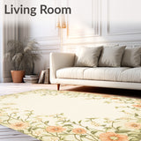 Dreamy Garden Area – Beige Botanical Border Creation(Beige)