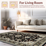 Traditional Floral Medallion Elegance(Black)