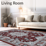 Boho Staircase Step Treads Covers Pack Stair Runner(Red)