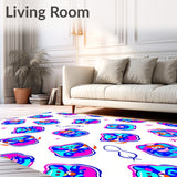 Quirky Holiday with Abstract Cat Motifs and Twinkling Lights(Pink)