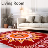 Sunburst Medallion Festive Floor(Red)