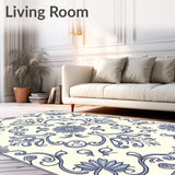 Floral Scrollwork Paisley Ornate Symmetrical(Ivory)