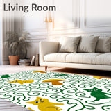 Fantasy Forest Cat Adventure Illustrated Animal(Green)